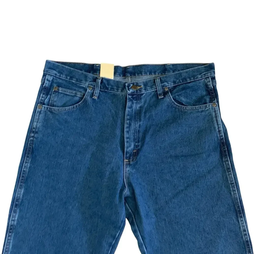 Wrangler Rugged Wear Men's Size 38x36 Relaxed Fit Zip Fly Denim Jeans Brand New